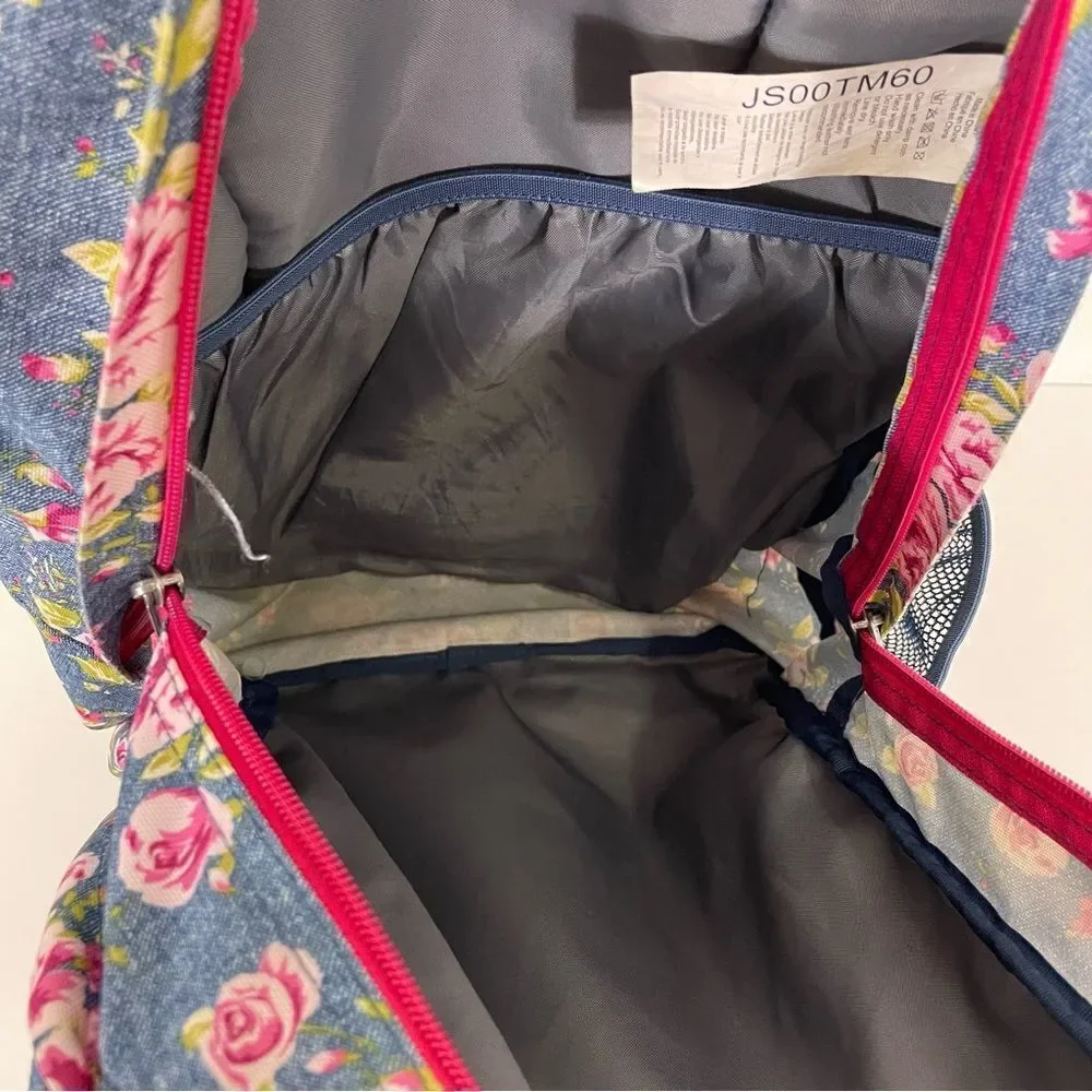 Trans by Jansport Blue with Pink‎ Floral Backpack